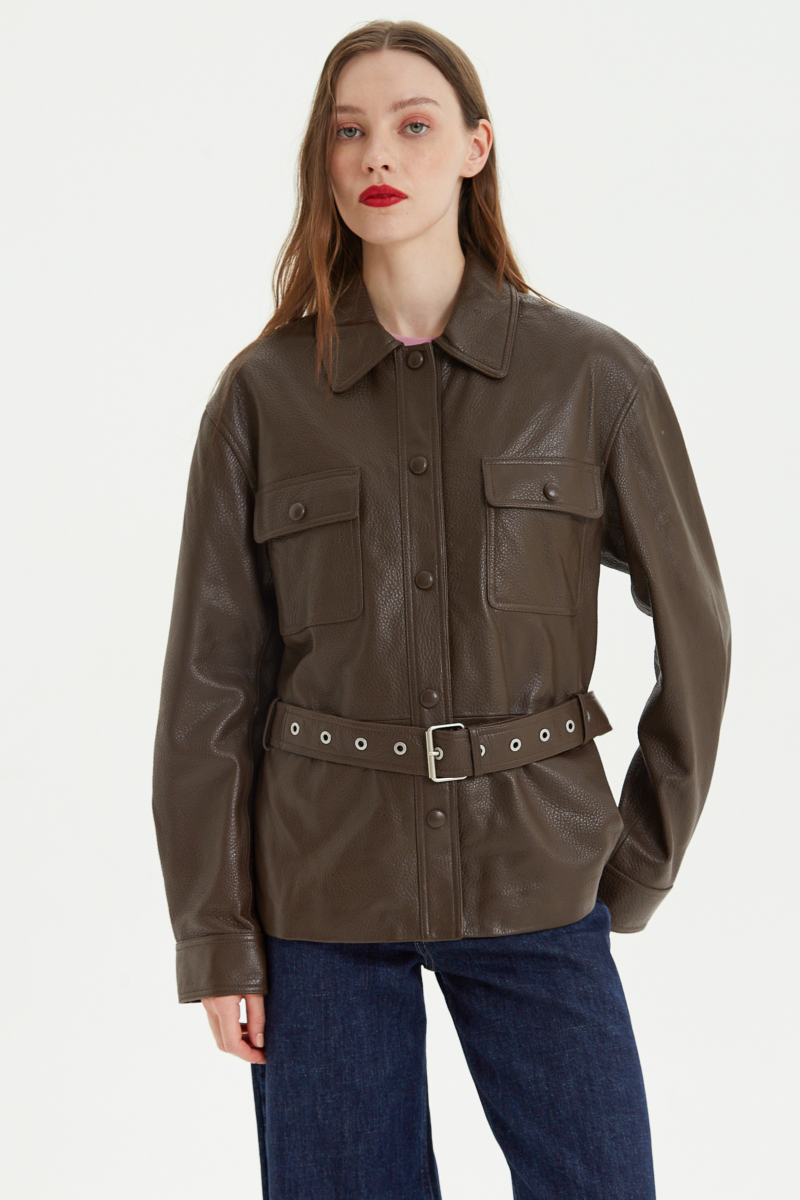 CAMPERA DE CUERO HOLLY // OVINO