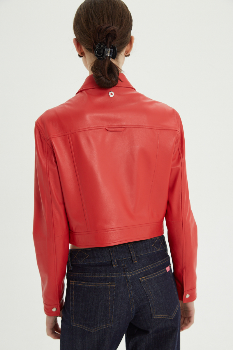 CAMPERA DE CUERO ONIX // OVINO ITALIANO