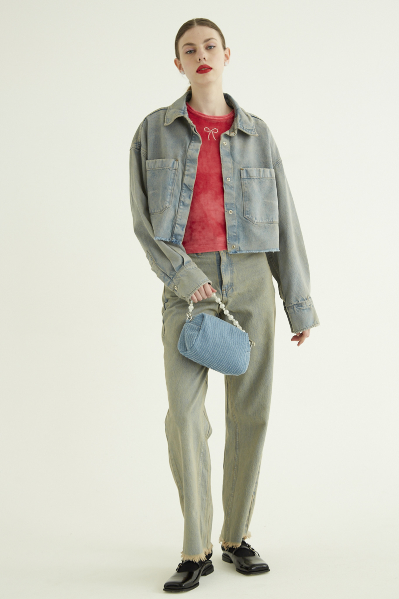 CAMISA DE JEAN SAMPAIO CROP