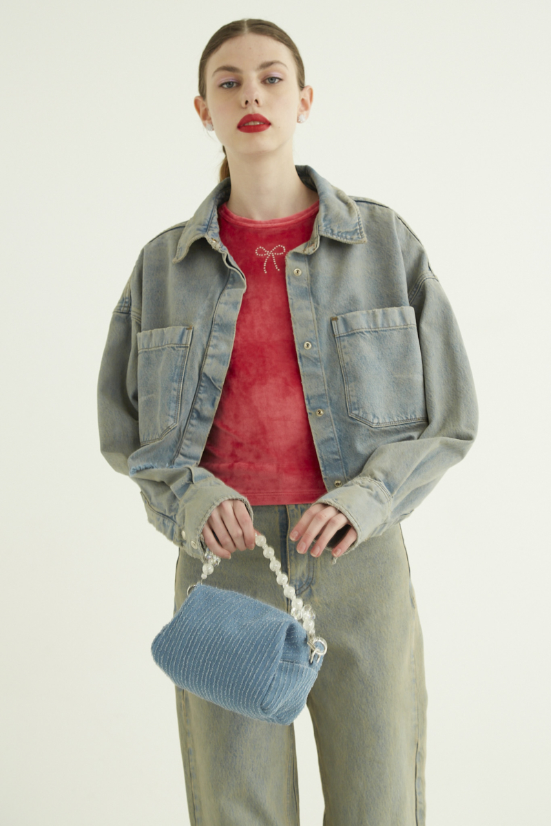 CAMISA DE JEAN SAMPAIO CROP