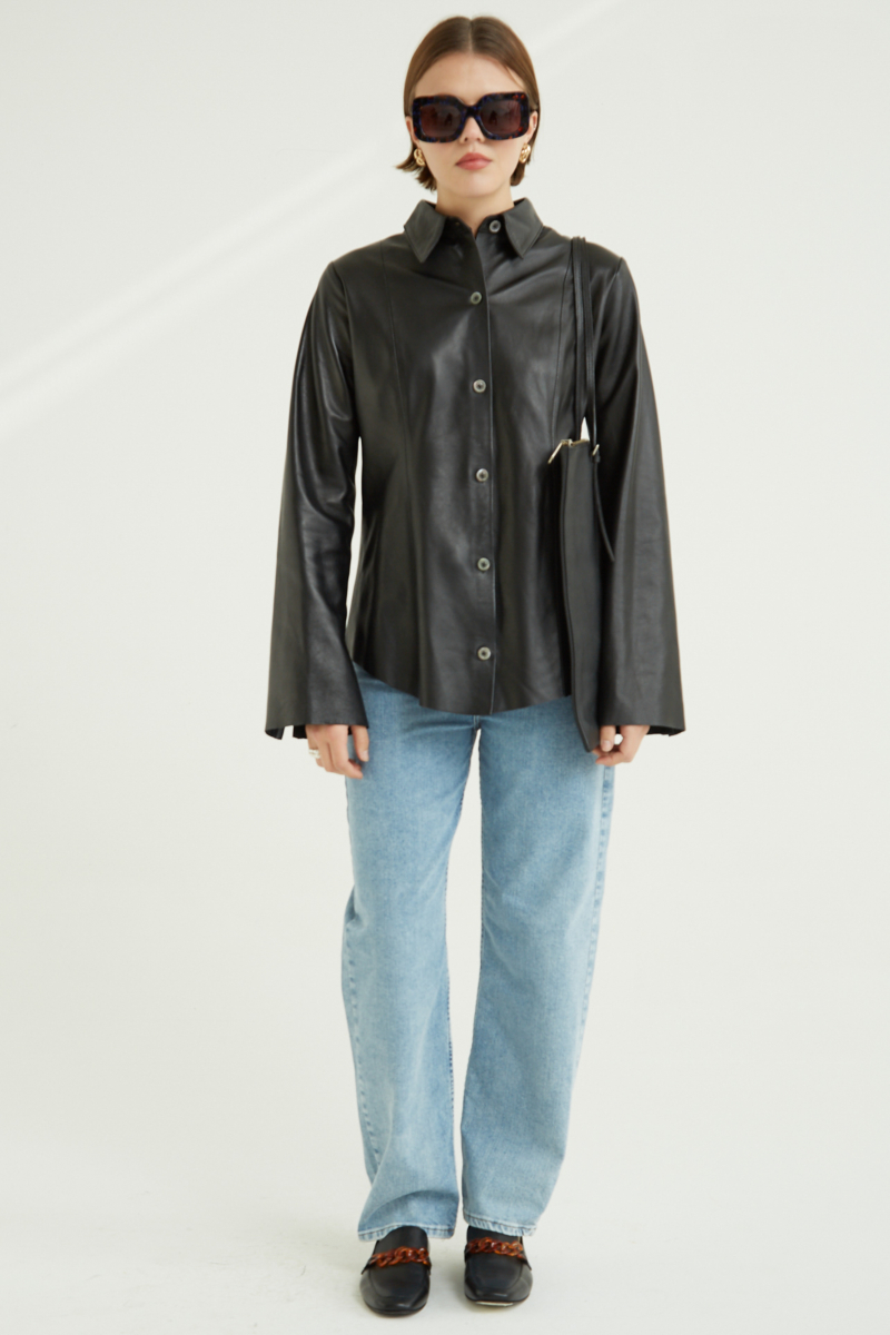 CAMISA DE CUERO GRETA // OVINO ITALIANO