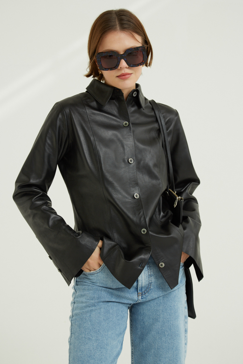 CAMISA DE CUERO GRETA // OVINO ITALIANO