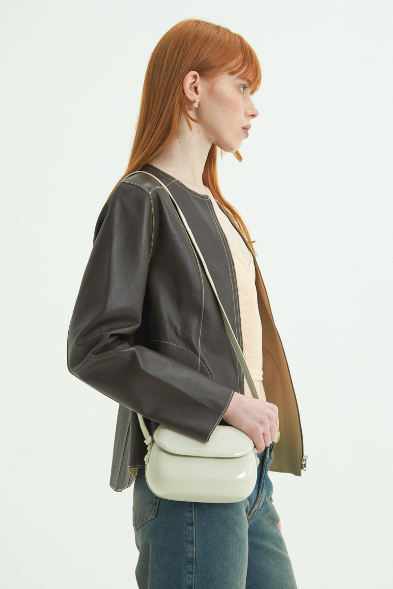 CAMPERA DE CUERO GAL REVERSIBLE