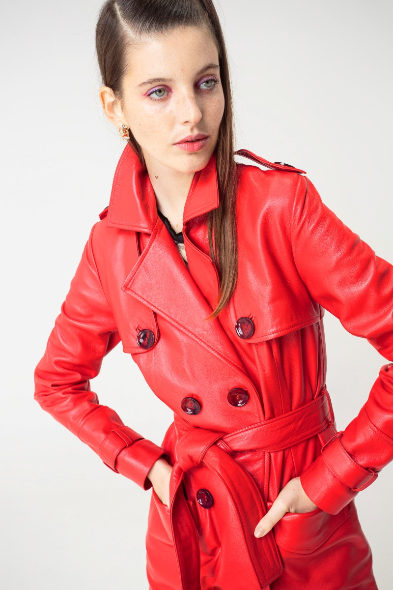 TRENCH DE CUERO EMILY JANE / OVINO ITALIANO
