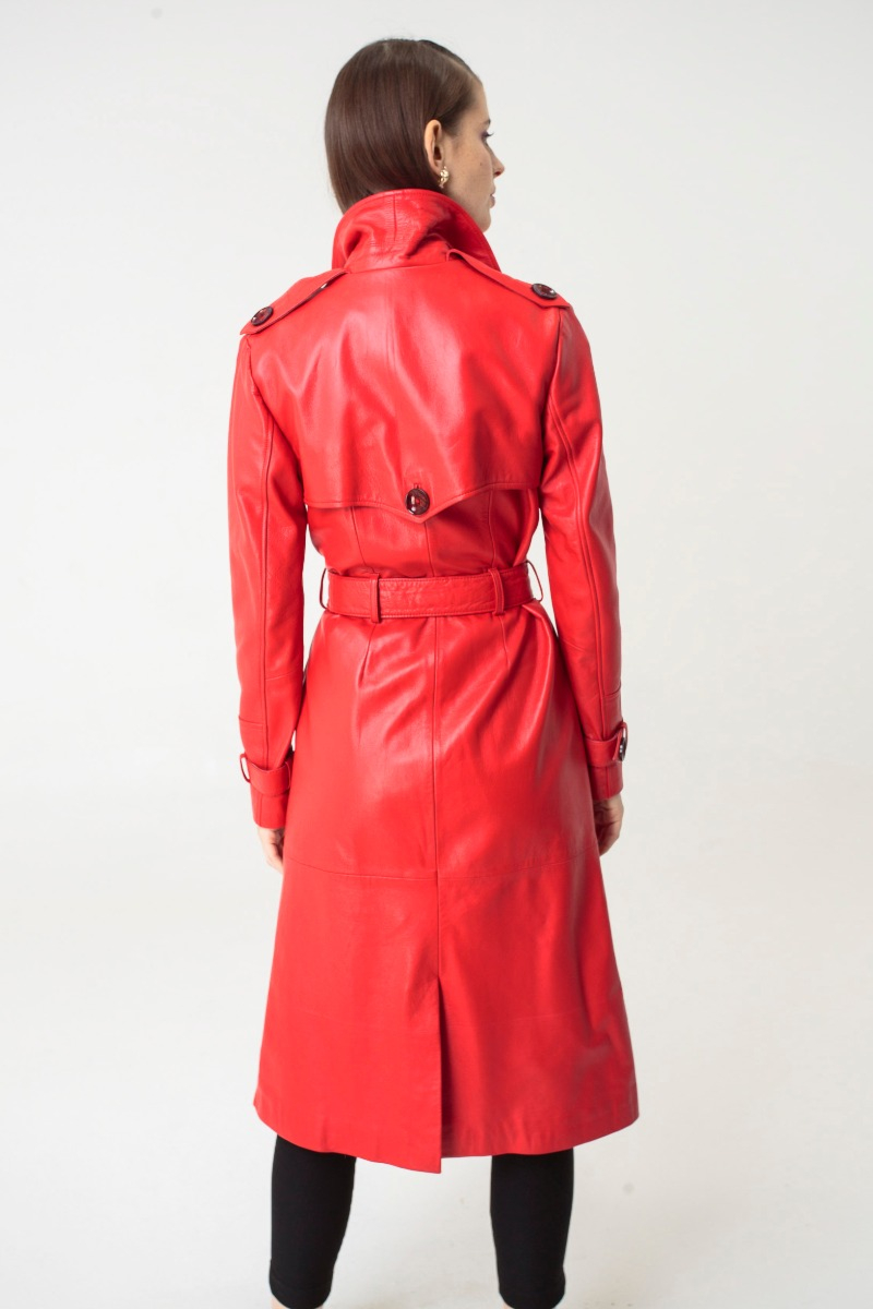TRENCH DE CUERO EMILY JANE / OVINO ITALIANO