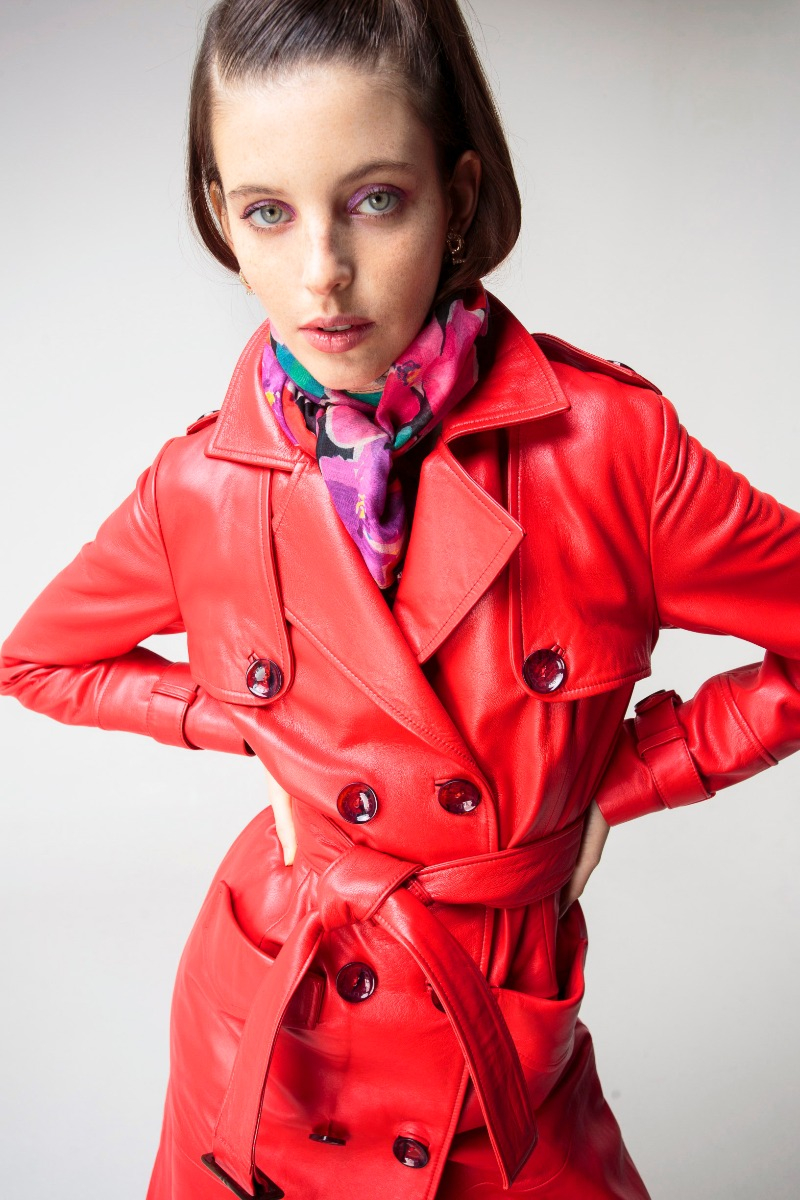 TRENCH DE CUERO EMILY JANE / OVINO ITALIANO