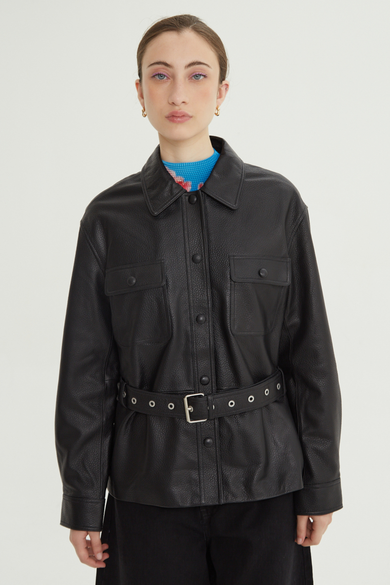 CAMPERA DE CUERO HOLLY // OVINO
