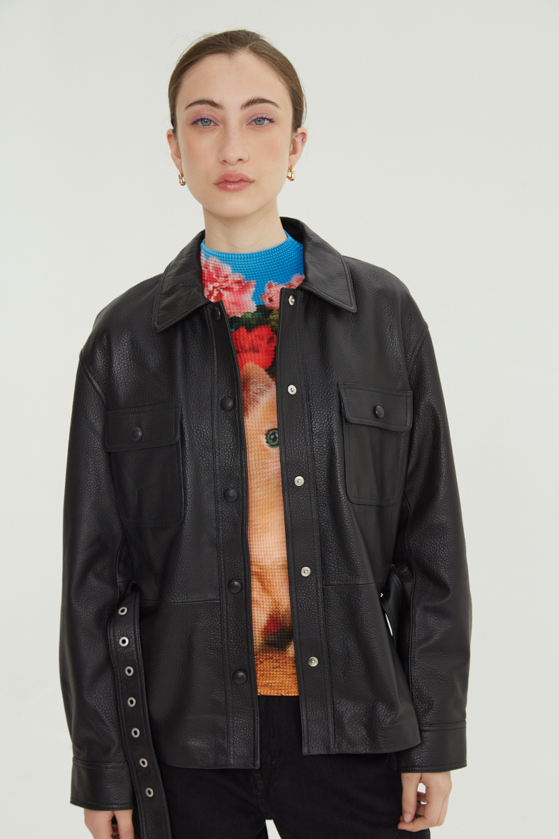 CAMPERA DE CUERO HOLLY // OVINO