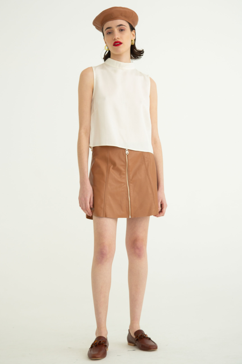 FALDA DE CUERO NEWTON / OVINO ITALIANO