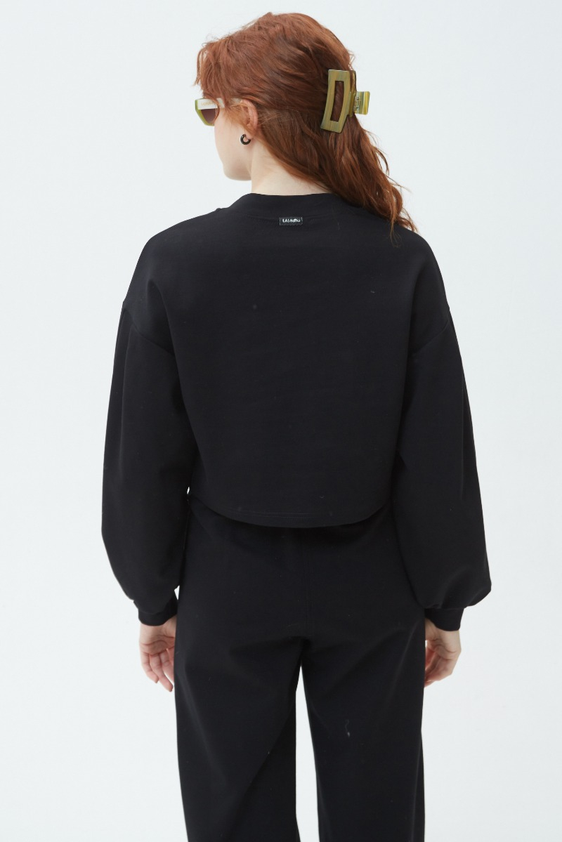 BUZO POLUX CROP BLACK