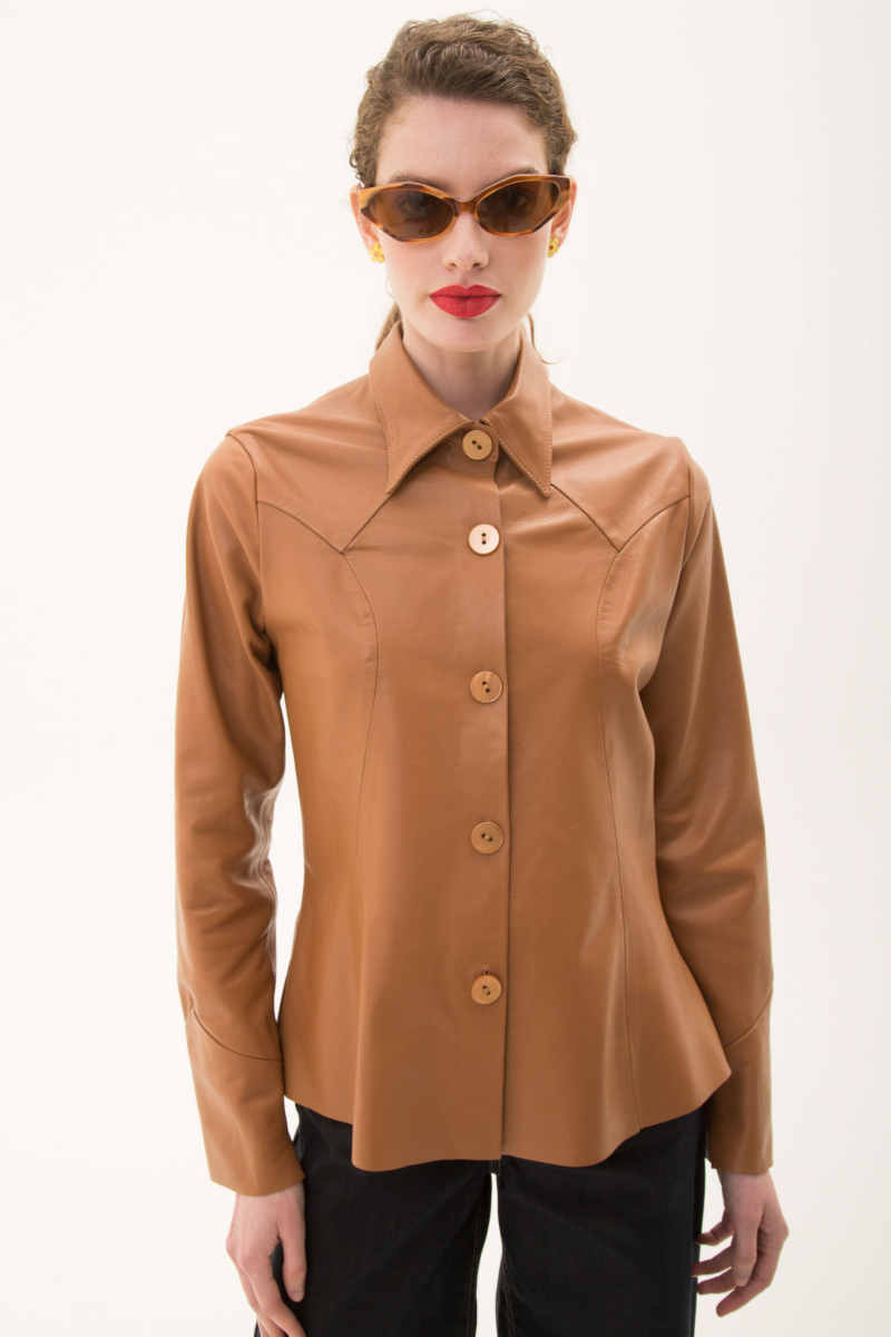 CAMISA DE CUERO MADELAINE // OVINO ITALIANO