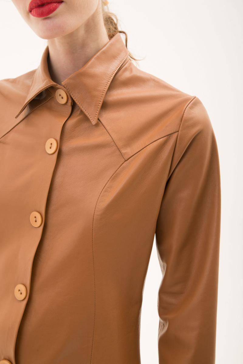 CAMISA DE CUERO MADELAINE // OVINO ITALIANO