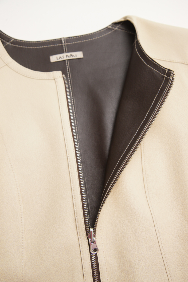 CAMPERA DE CUERO GAL REVERSIBLE