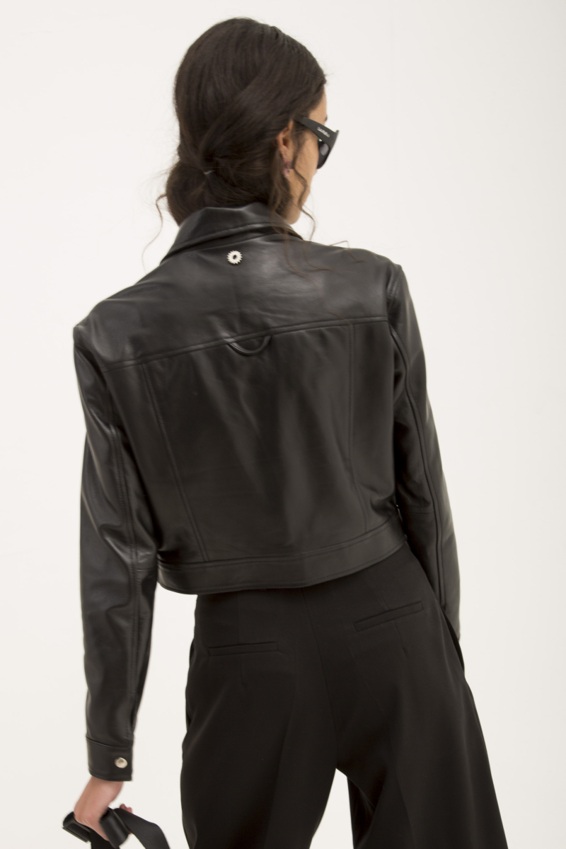 CAMPERA DE CUERO ONIX // OVINO ITALIANO