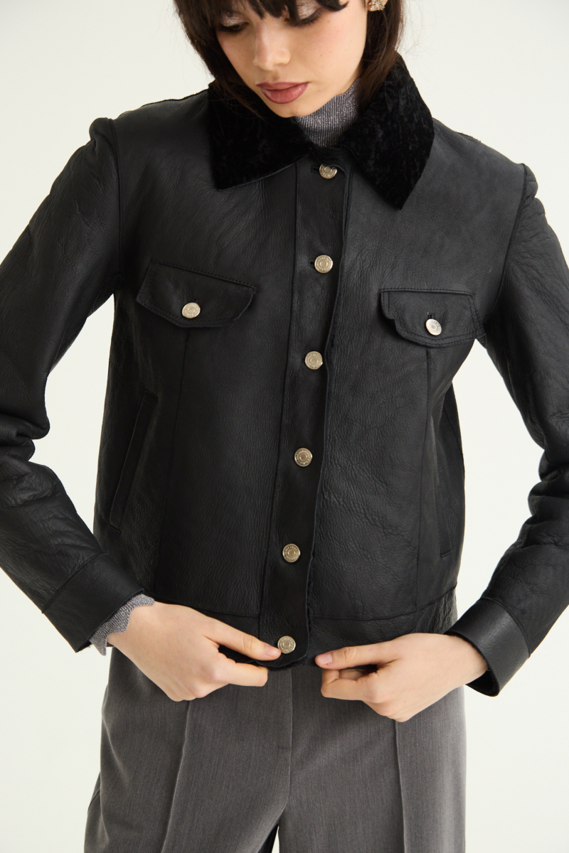 CAMPERA DE CUERO SARA NAPALAN 