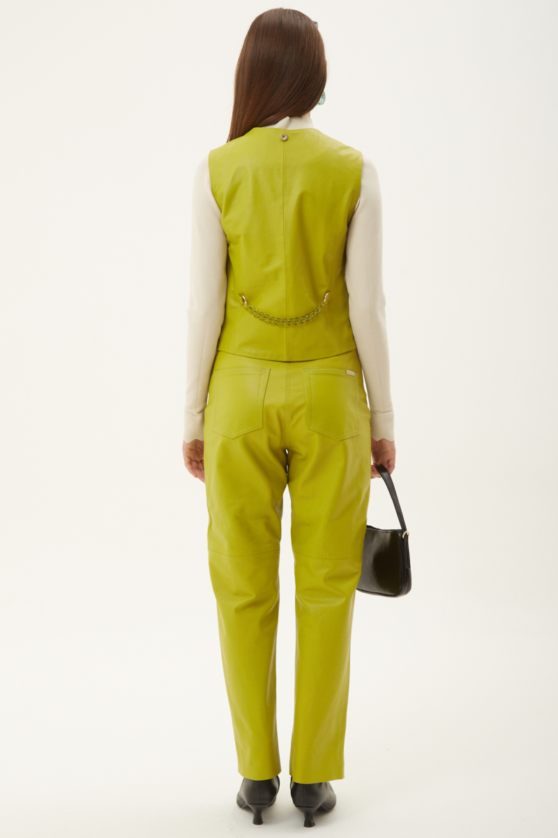 PANTALON DE CUERO BRUNA / VACUNO