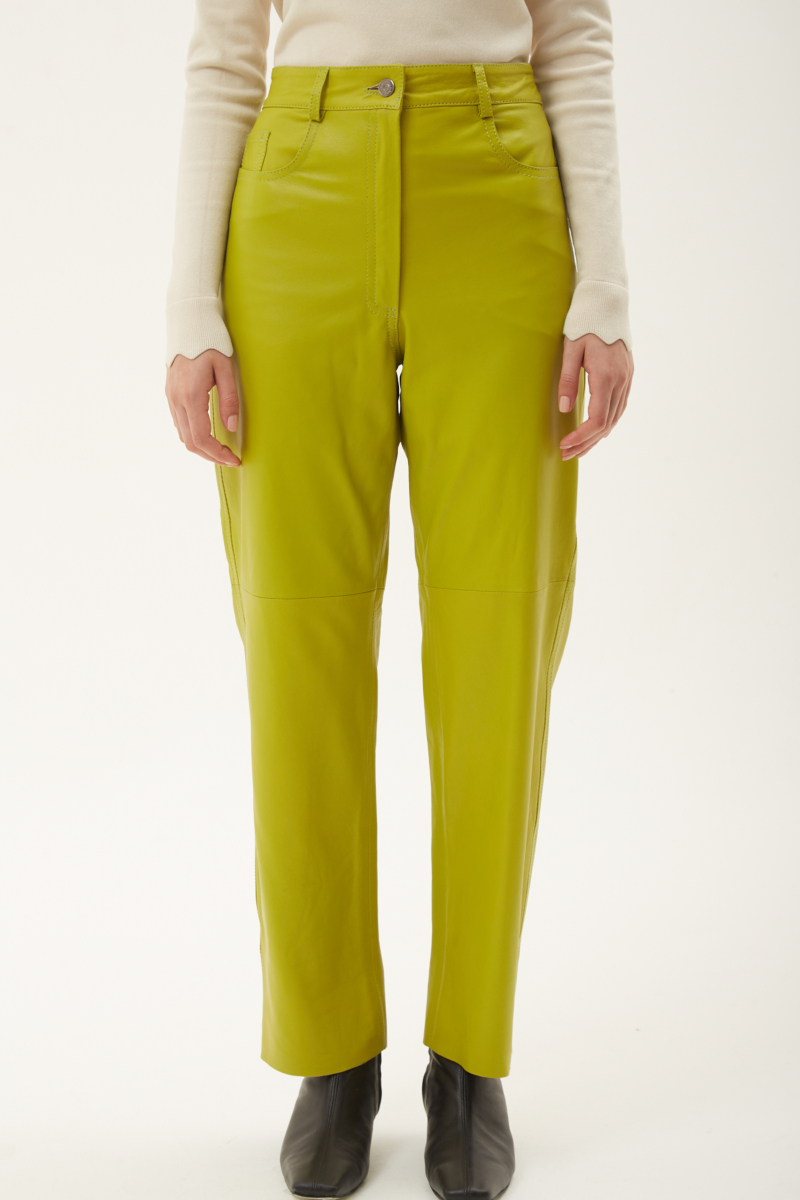 PANTALON DE CUERO BRUNA / VACUNO