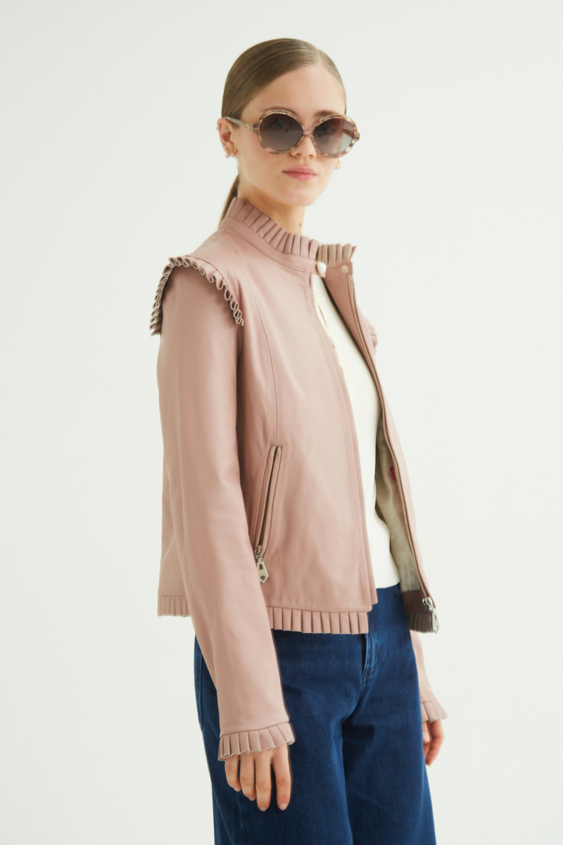 CAMPERA DE CUERO ANYA TAYLOR // OVINO ITALIANO
