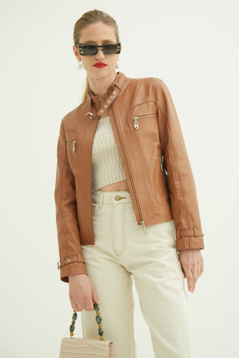 CAMPERA DE CUERO ROBIN//OVINO ITALIANO