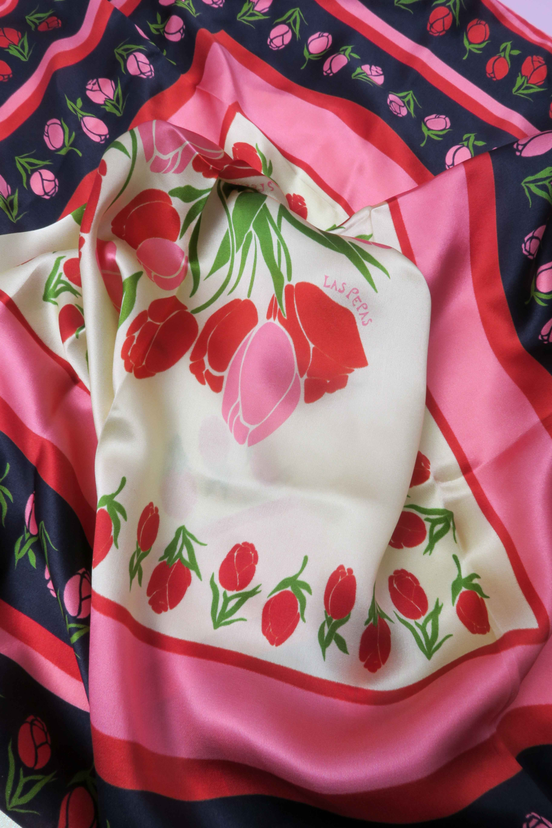 PAÑUELO DE SEDA TULIP