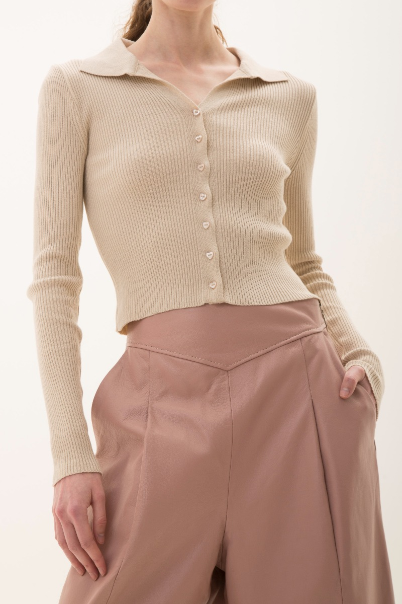 PANTALON DE CUERO BAO / OVINO ITALIANO