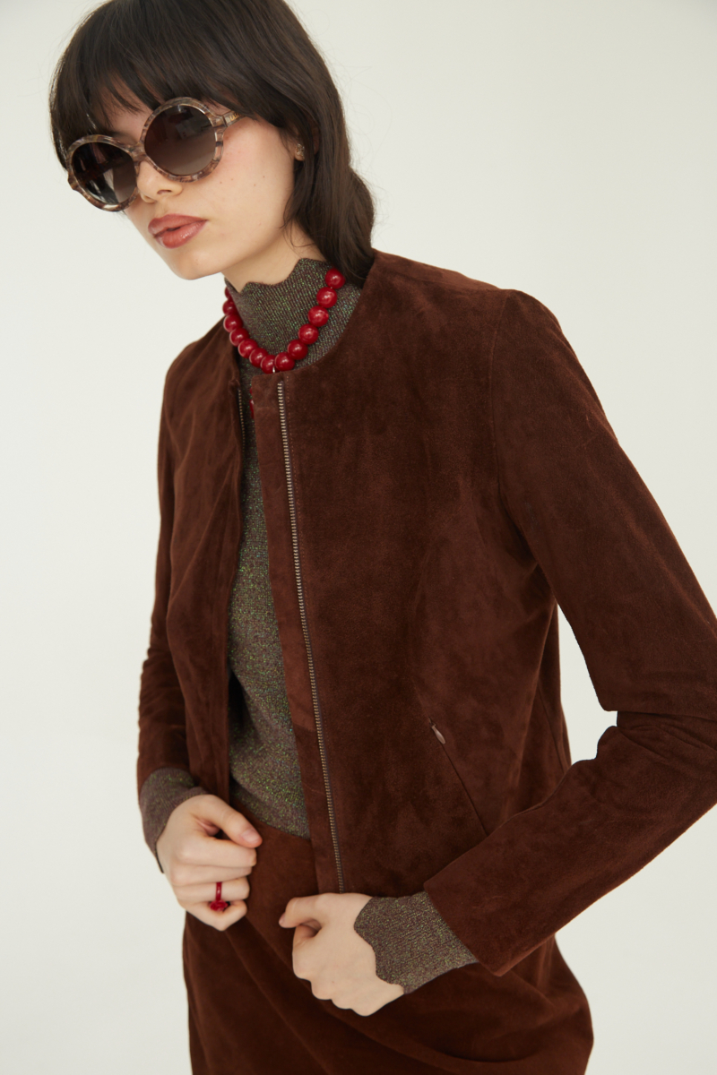 CAMPERA DE CUERO MARION GAMUZON