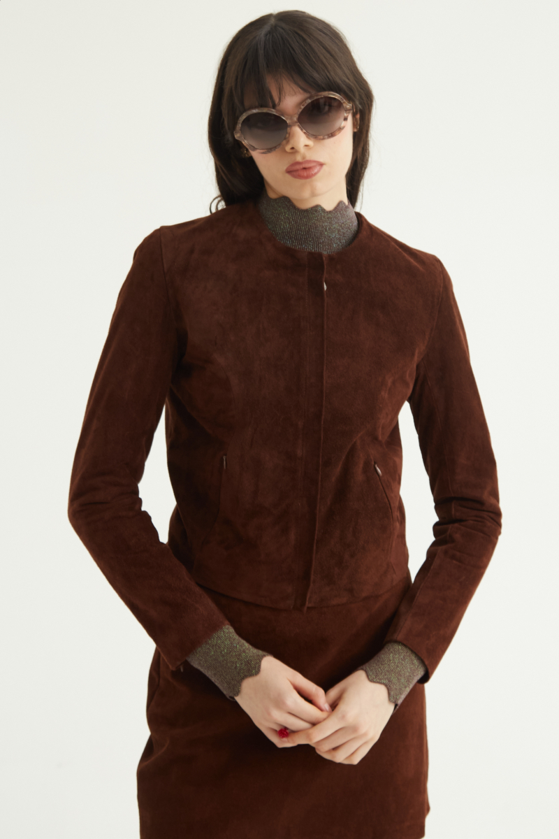 CAMPERA DE CUERO MARION GAMUZON