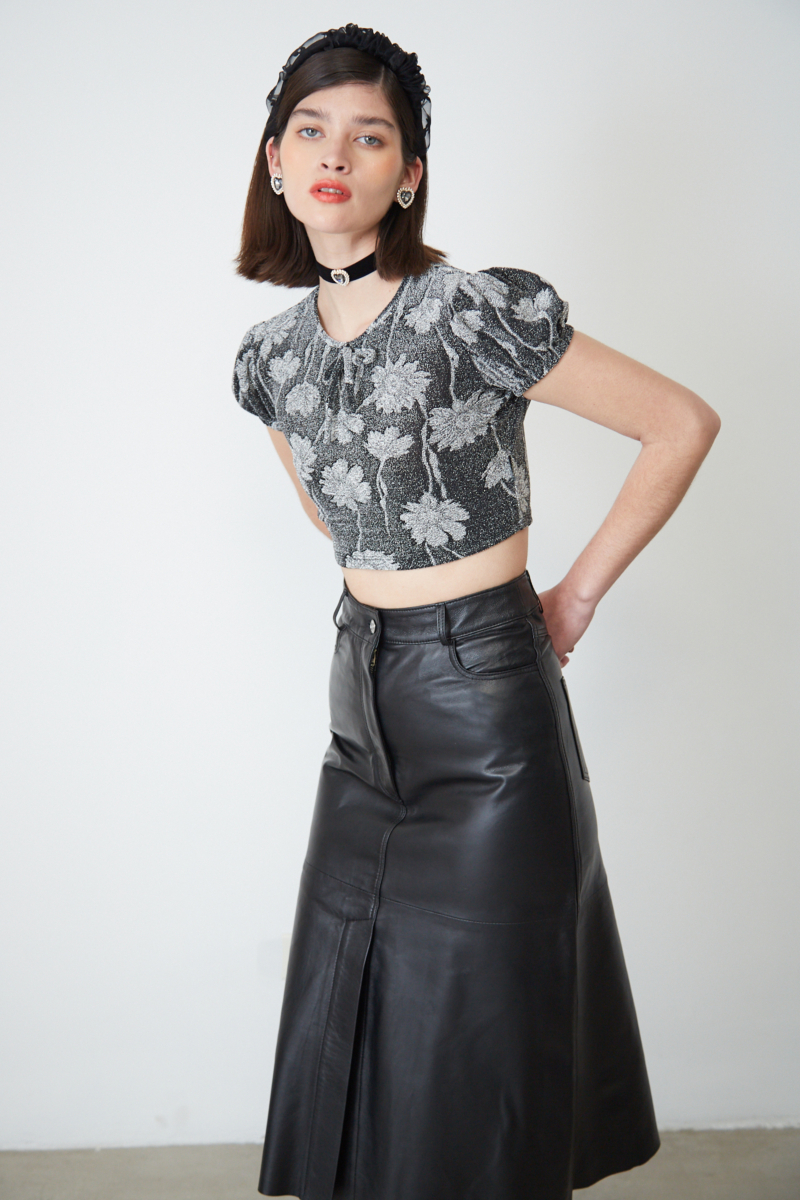 FALDA DE CUERO GARNER / OVINO ITALIANO