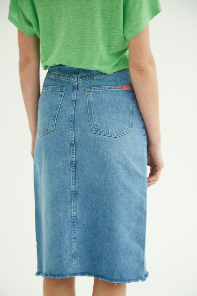 FALDA DE JEAN SAMPAIO MIDI