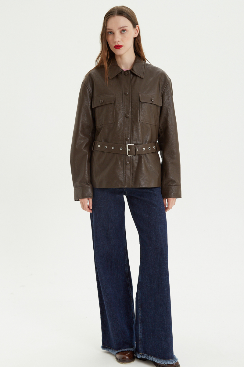 CAMPERA DE CUERO HOLLY // OVINO