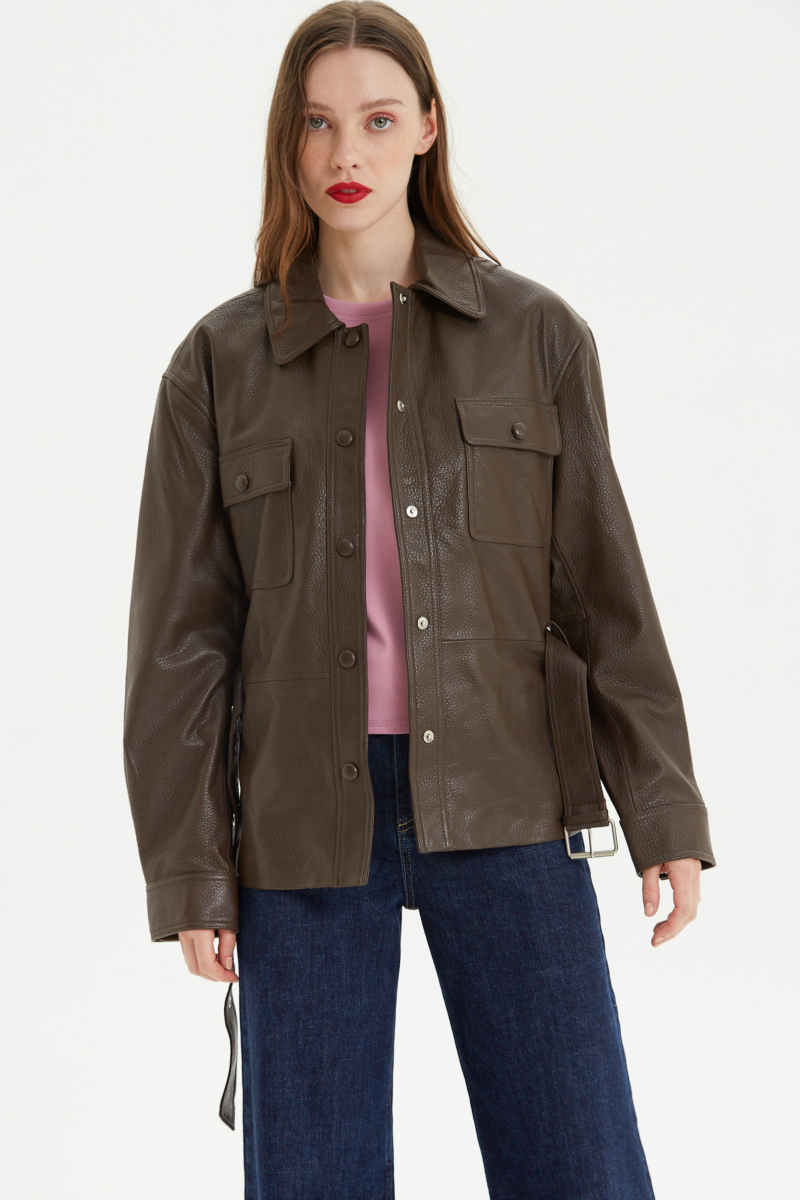 CAMPERA DE CUERO HOLLY // OVINO