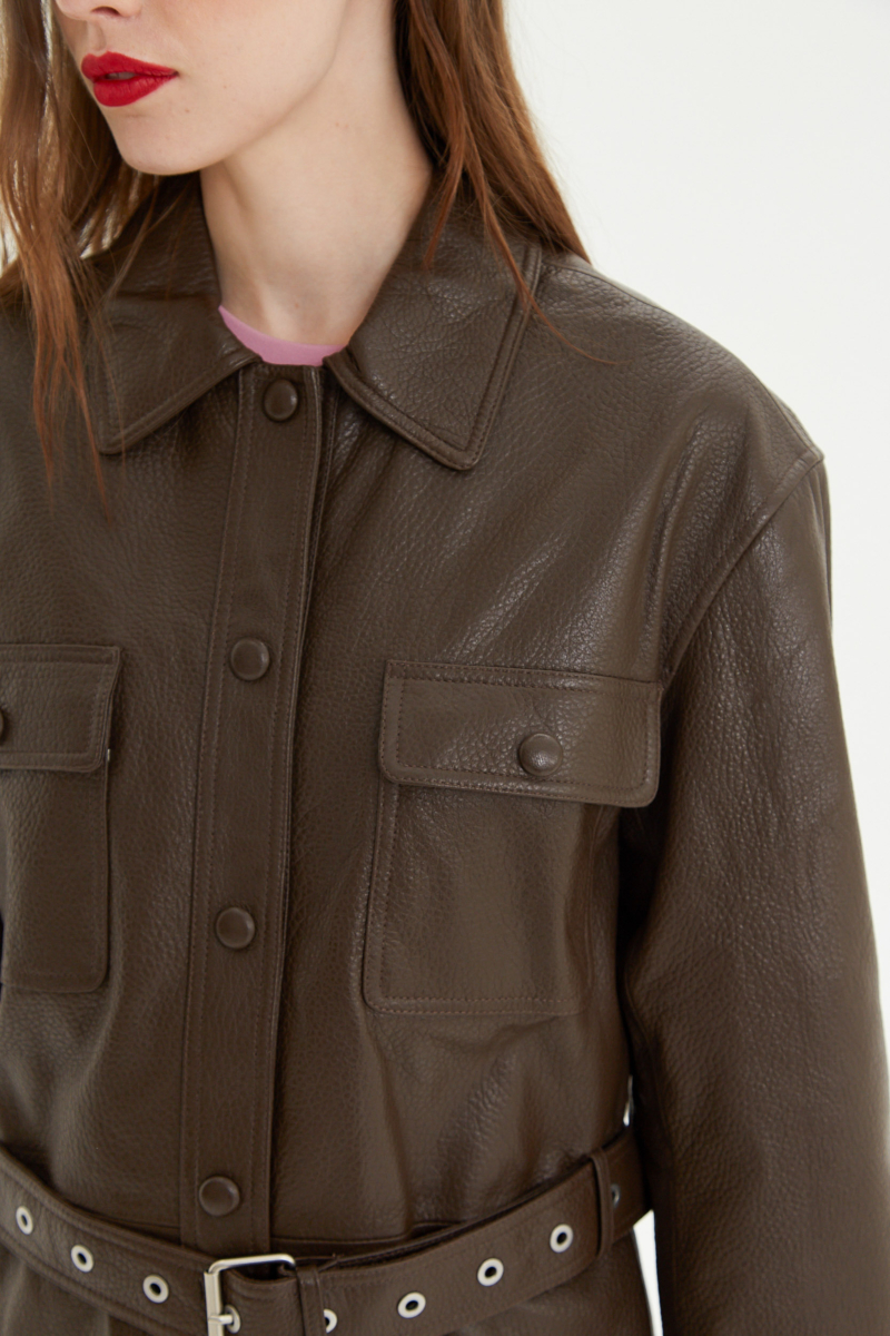 CAMPERA DE CUERO HOLLY // OVINO