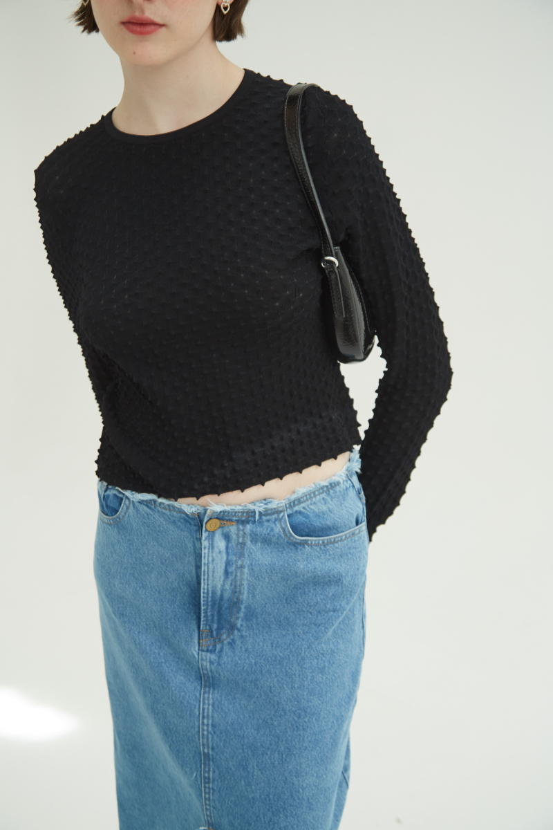 FALDA DE JEAN SAMPAIO MIDI