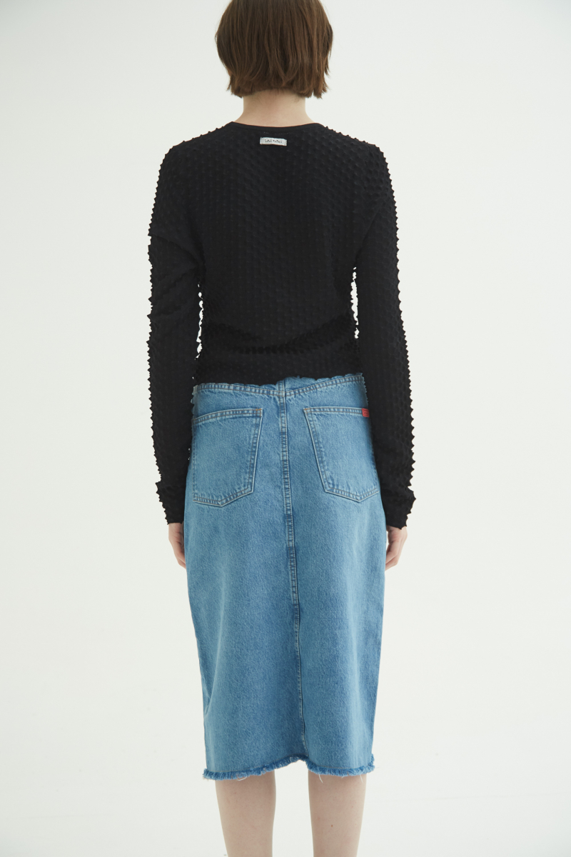 FALDA DE JEAN SAMPAIO MIDI