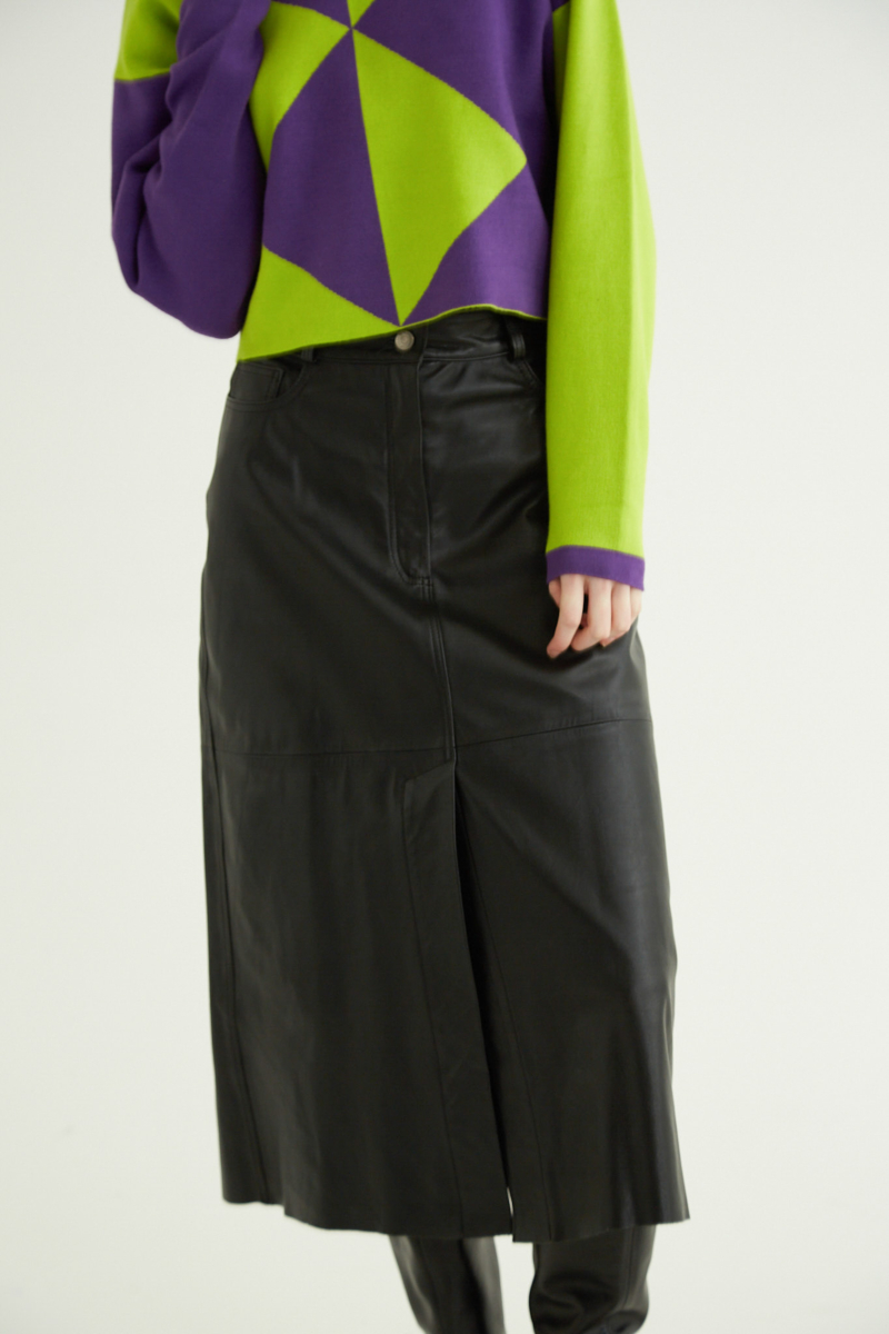 FALDA DE CUERO GARNER / OVINO ITALIANO