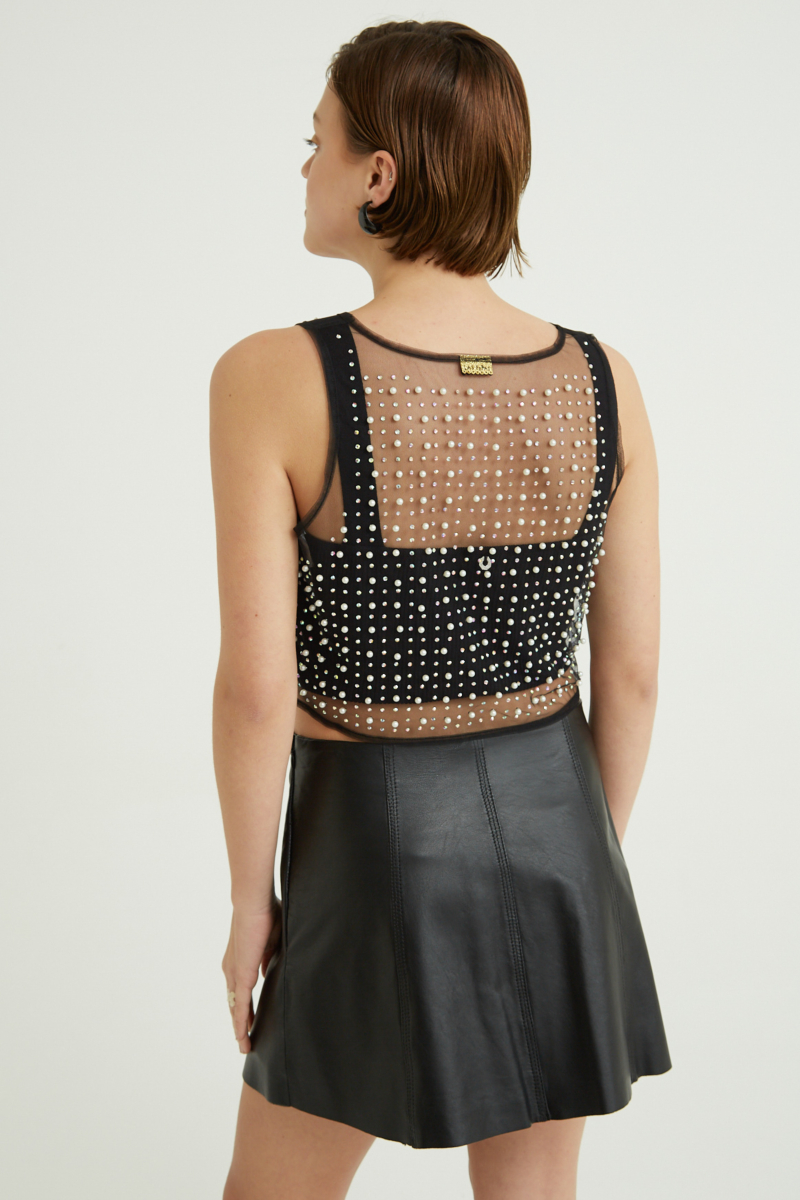 FALDA DE CUERO GRETCHEN 2.0// OVINO ITALIANO