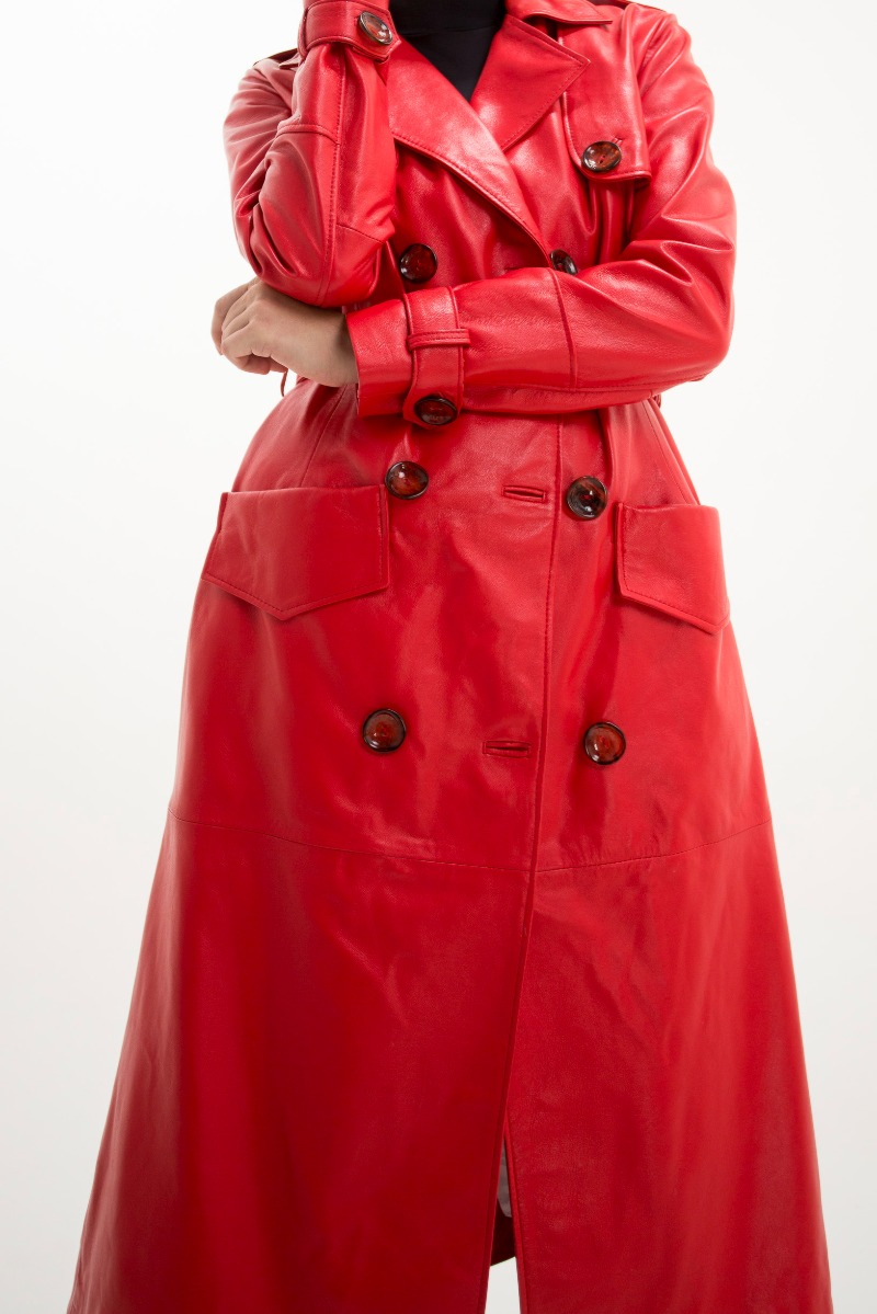 TRENCH DE CUERO EMILY JANE / OVINO ITALIANO