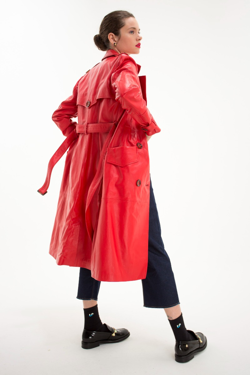 TRENCH DE CUERO EMILY JANE / OVINO ITALIANO