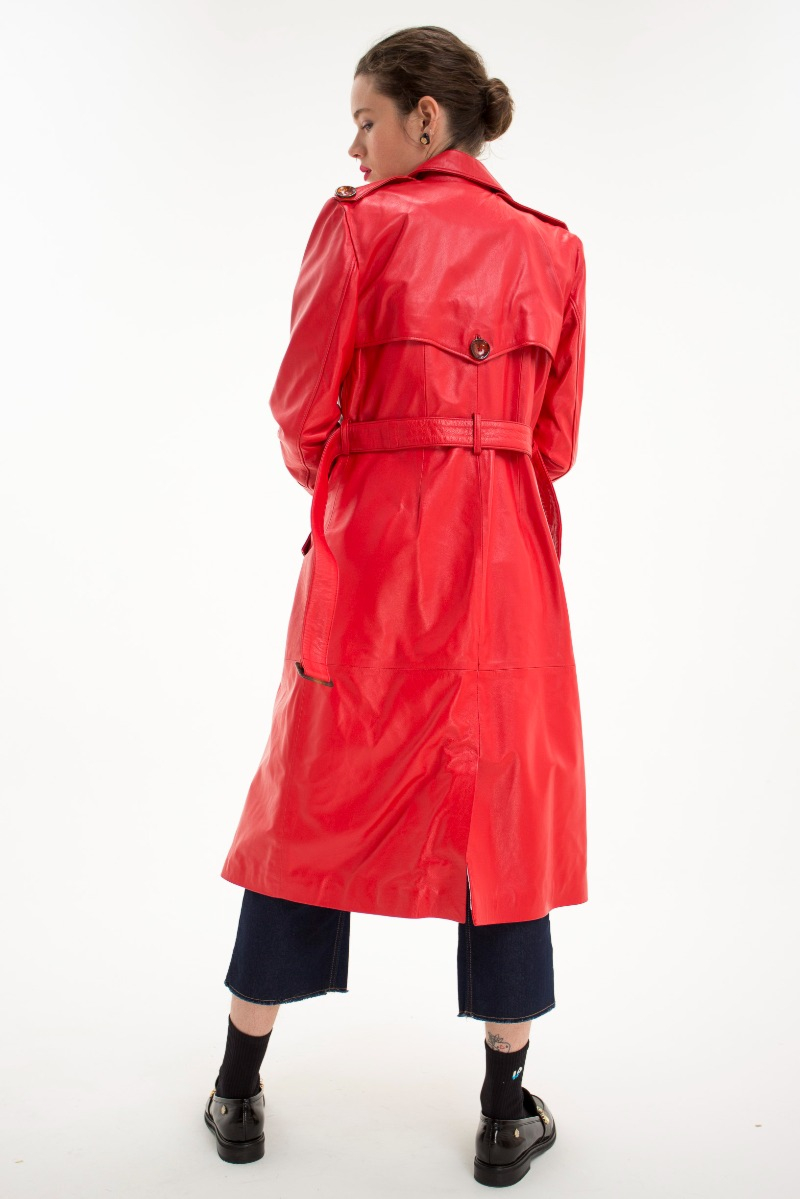 TRENCH DE CUERO EMILY JANE / OVINO ITALIANO