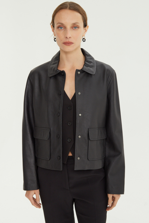 CAMPERA DE CUERO ZOE // OVINO
