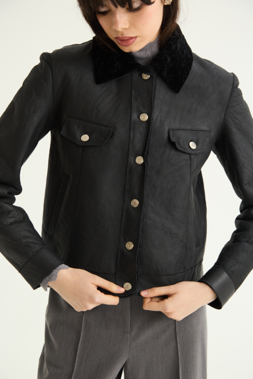 CAMPERA DE CUERO SARA NAPALAN 