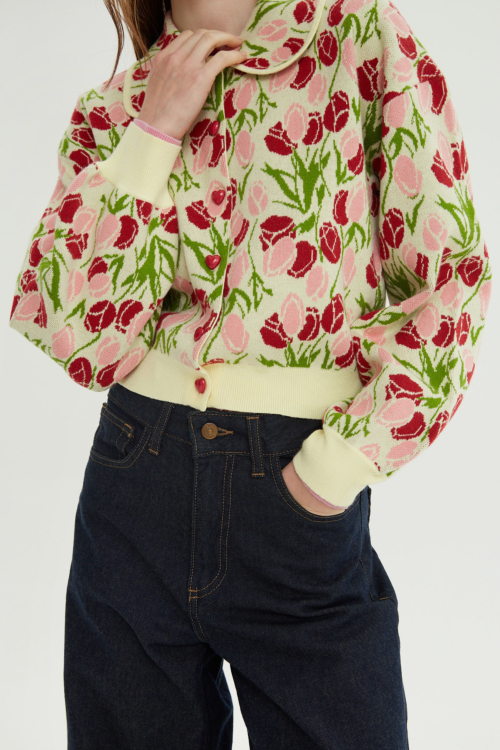 CARDIGAN TEJIDO ODETTE TULIP 