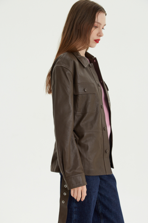 CAMPERA DE CUERO HOLLY // OVINO